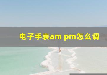 电子手表am pm怎么调